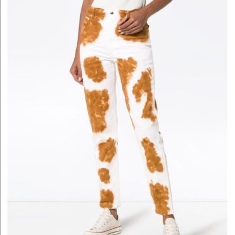 Eckhaus Latta Cow Print Slim Fit Jeans UNISEX